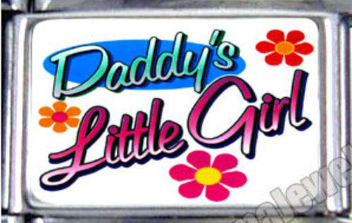 Italian Charms - Fits Nomination - Enamel - DADDYS LITTLE GIRL